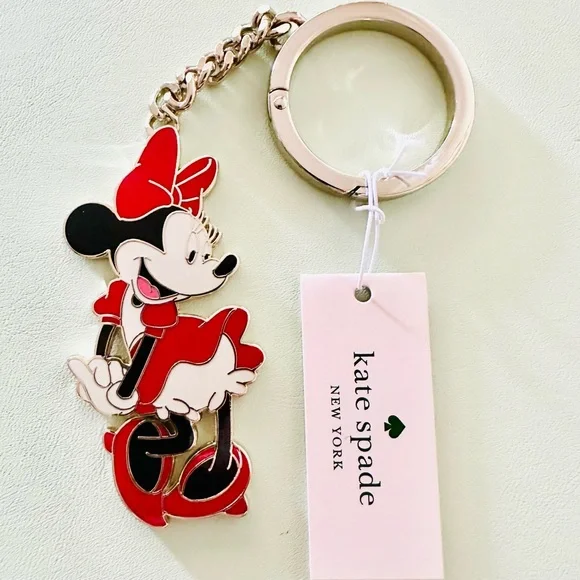 Kate Spade NEW in Dust Bag Disney Minnie Mouse Keychain & Bag Charm - Picture 7 of 7